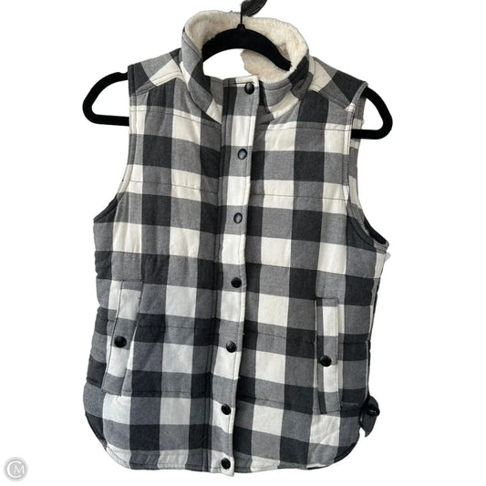 Vest Puffer & Quilted By Skies Are Blue In Grey & White, Size: Xs