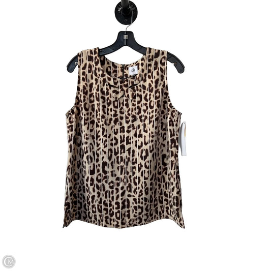 Blouse Sleeveless By Cabi In Animal Print, Size: M