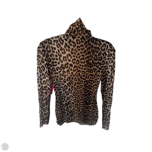 Top Long Sleeve By Ganni In Animal Print, Size: Xs