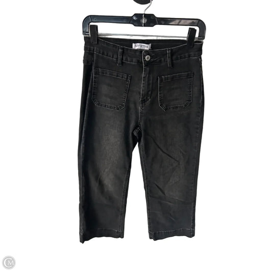 Jeans Wide Leg By Luvamia In Black Denim, Size: S