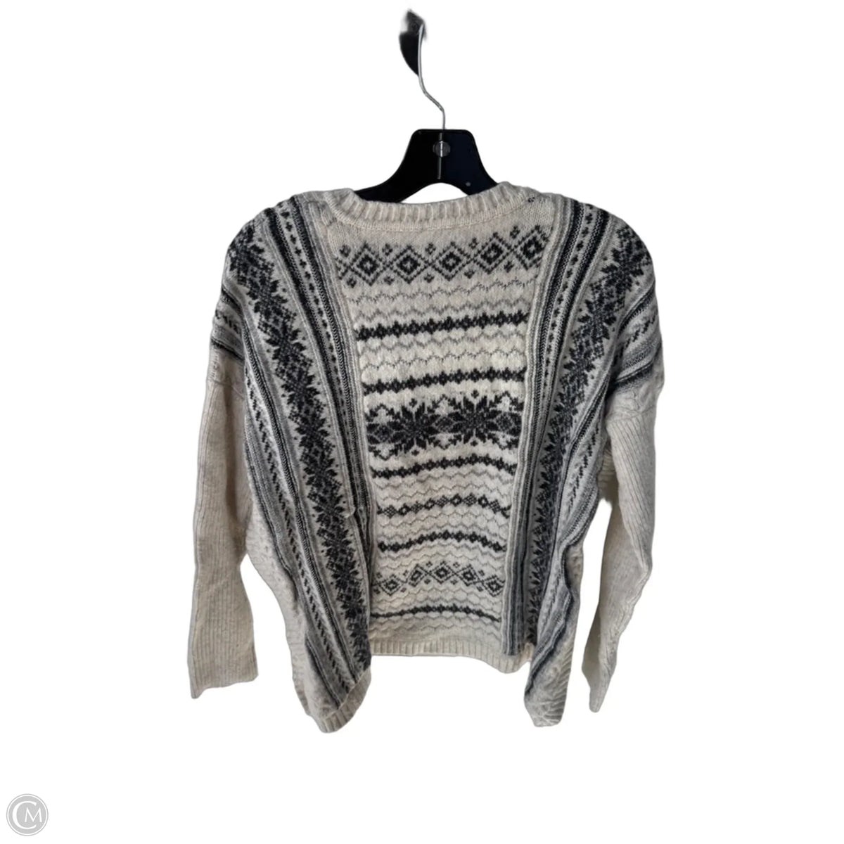Sweater By Cabi In Cream & grey, Size: S