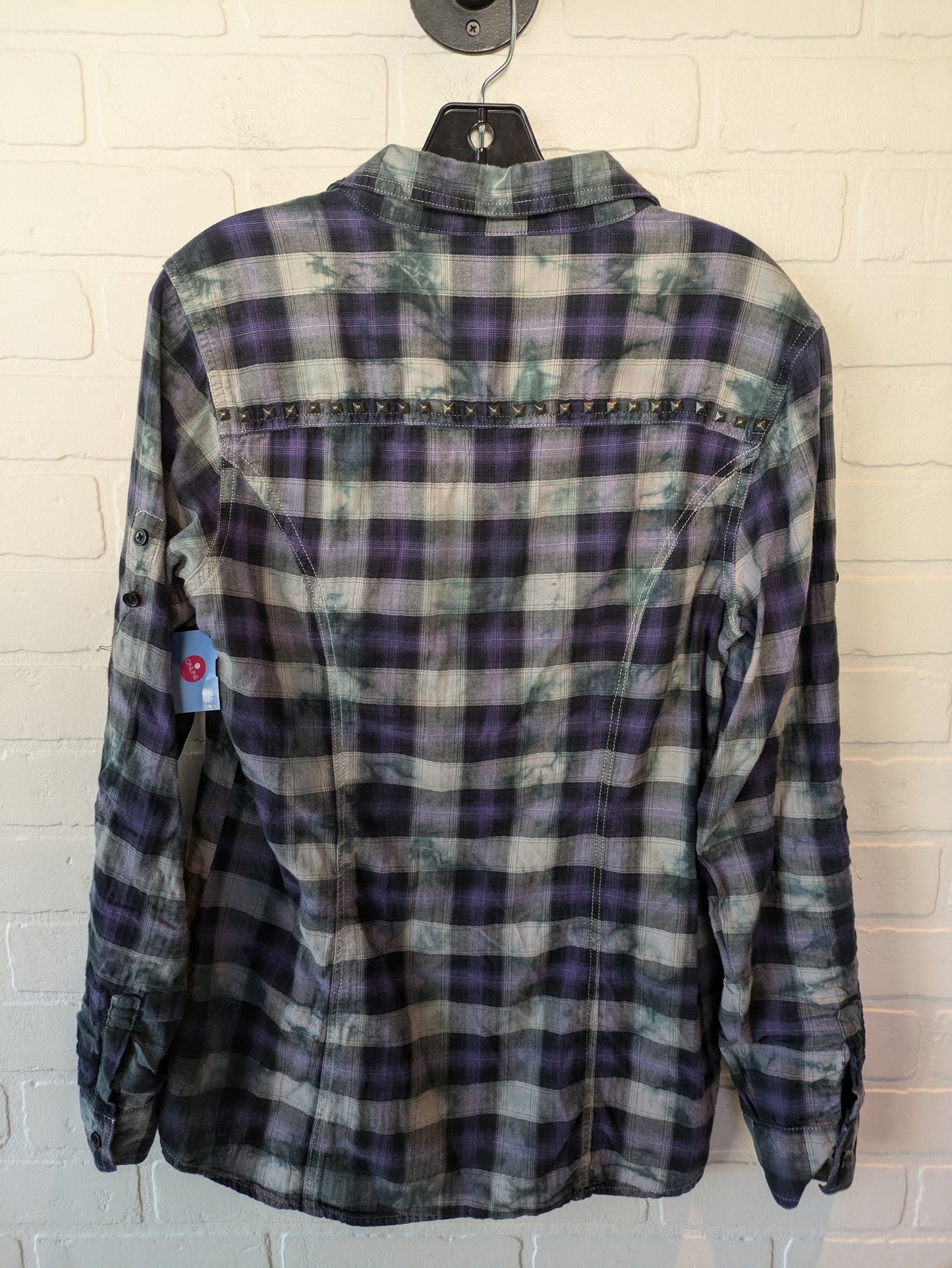 Top Long Sleeve By Harley Davidson In Plaid, Size: Large