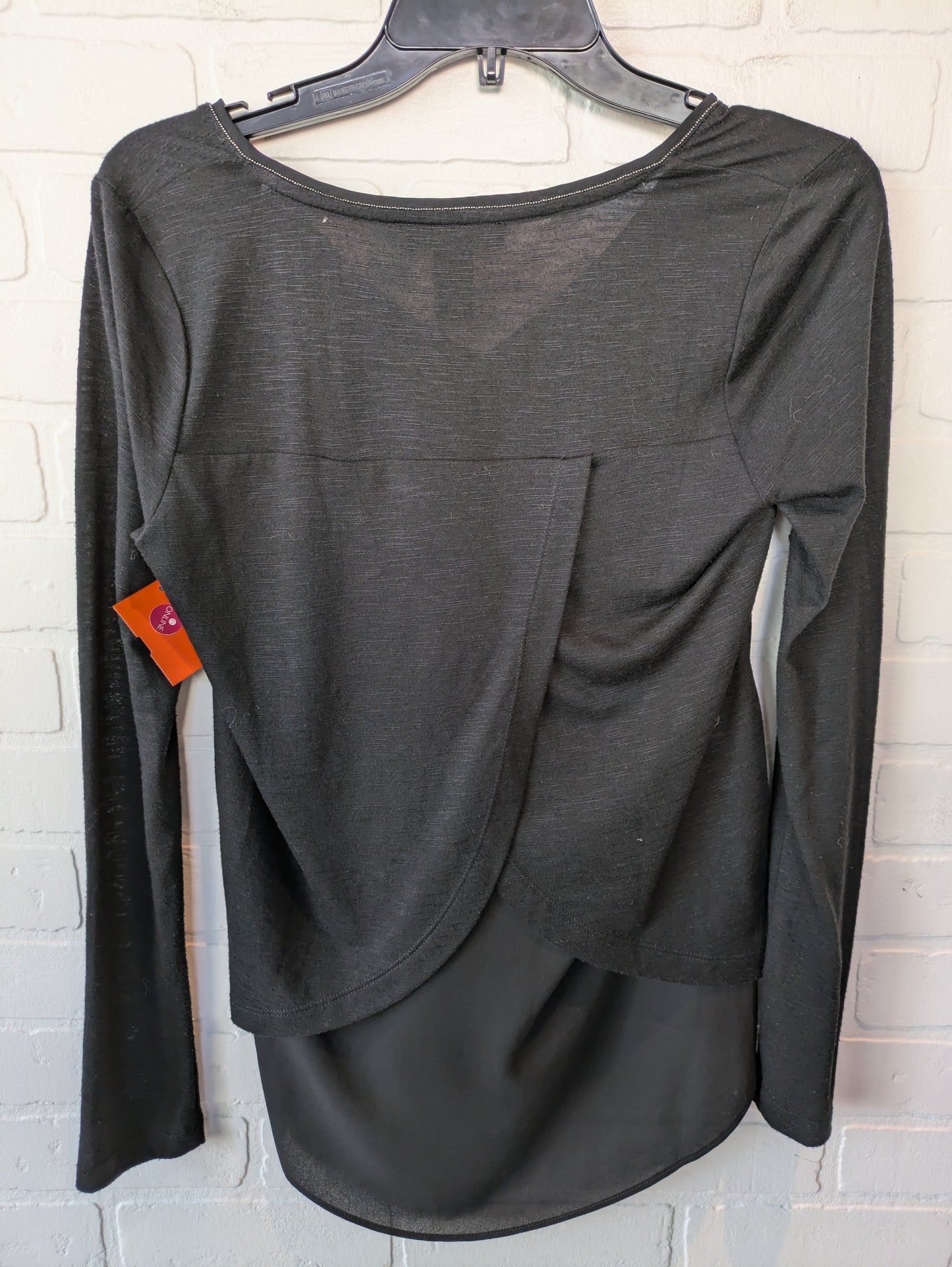 Top Long Sleeve By White House Black Market In Black, Size: Xs