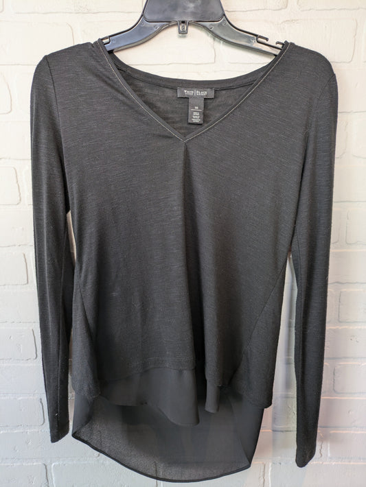 Top Long Sleeve By White House Black Market In Black, Size: Xs