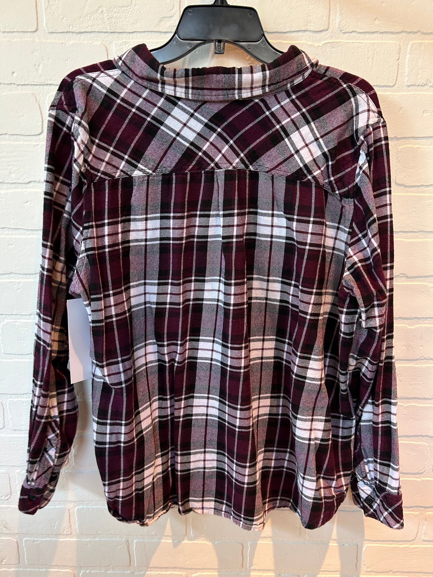 Plaid Top Long Sleeve Well Worn, Size Xl