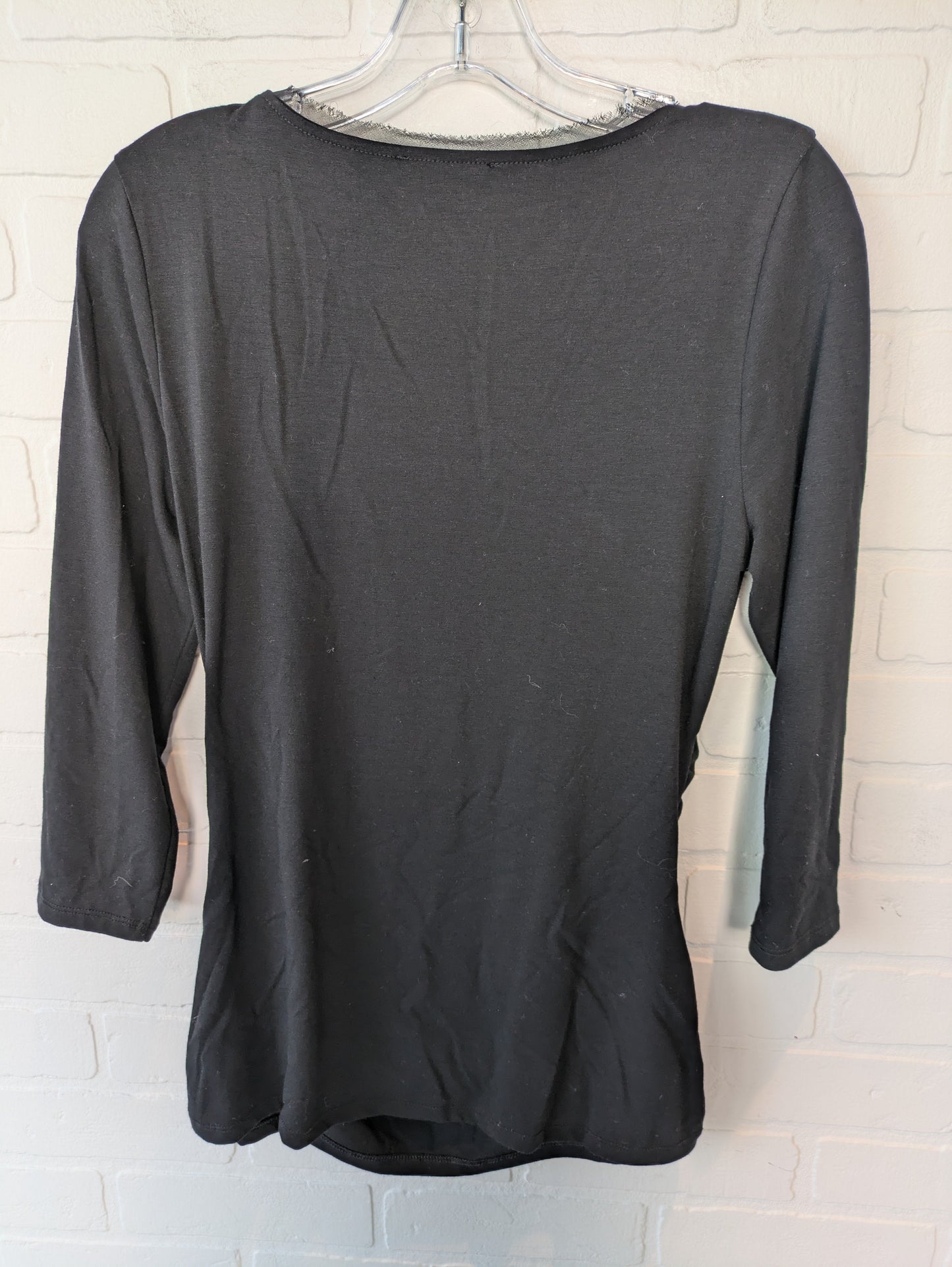 Black Silver Top Long Sleeve White House Black Market, Size S