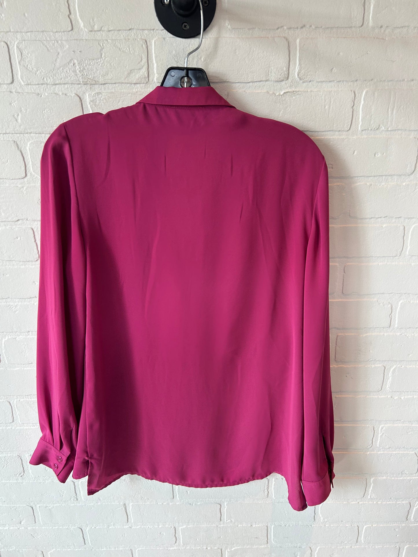 Blouse Long Sleeve By Laundry In Hot Pink, Size: M