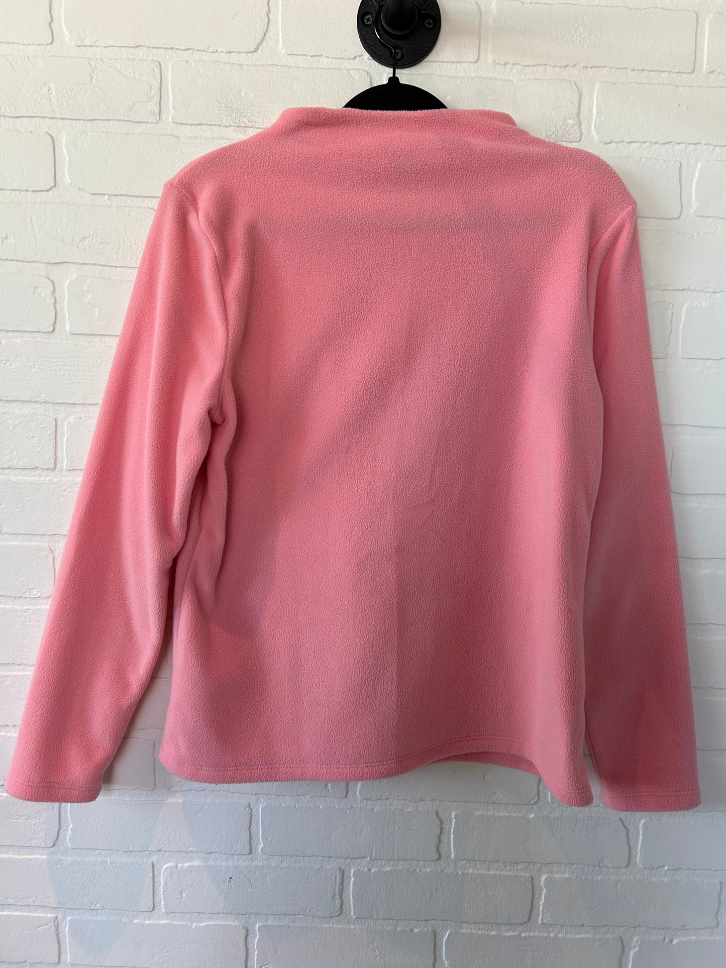 Pink Top Long Sleeve Fleece Pullover Talbots, Size M