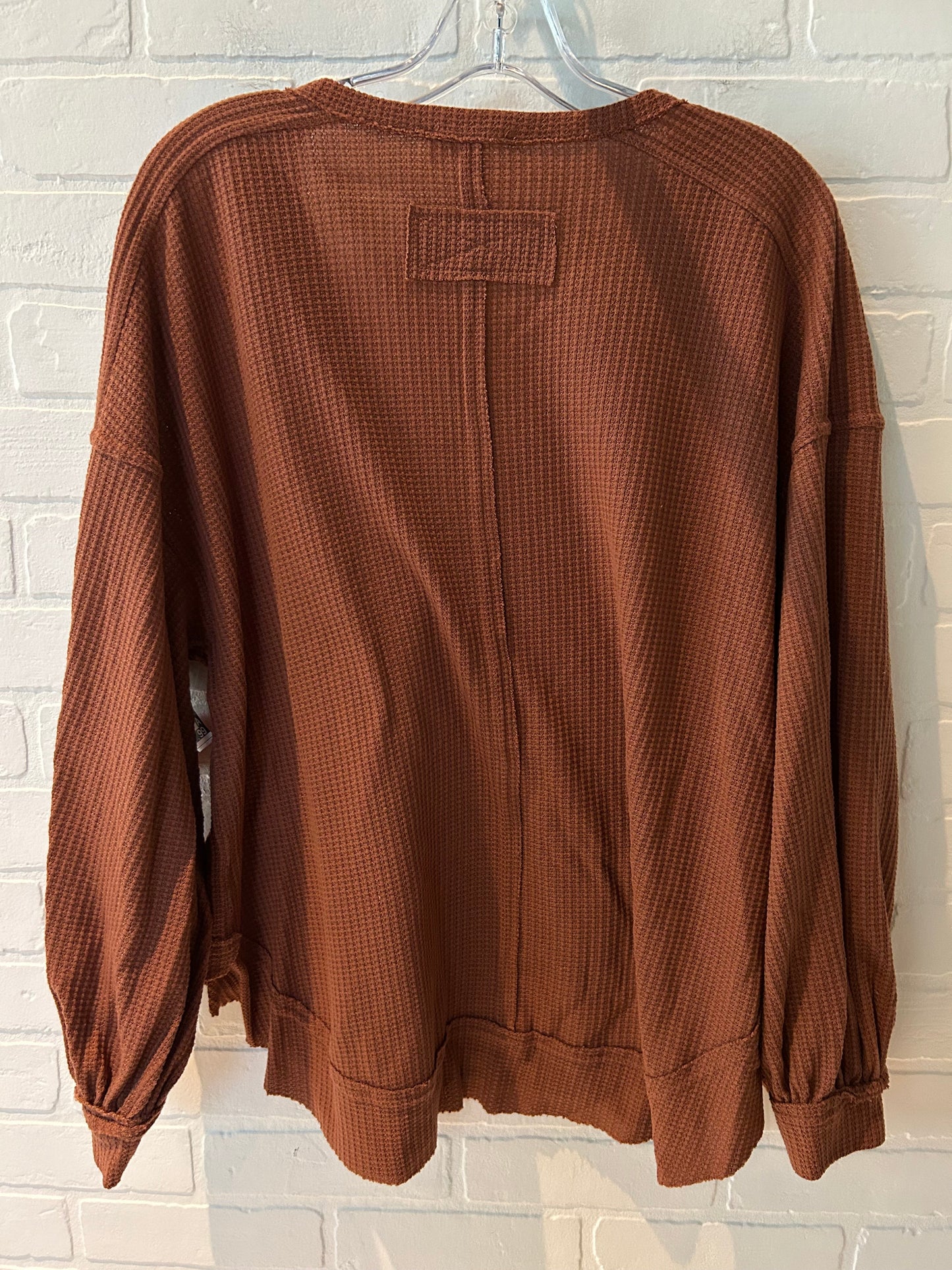 Brown Top Long Sleeve Altard State, Size L