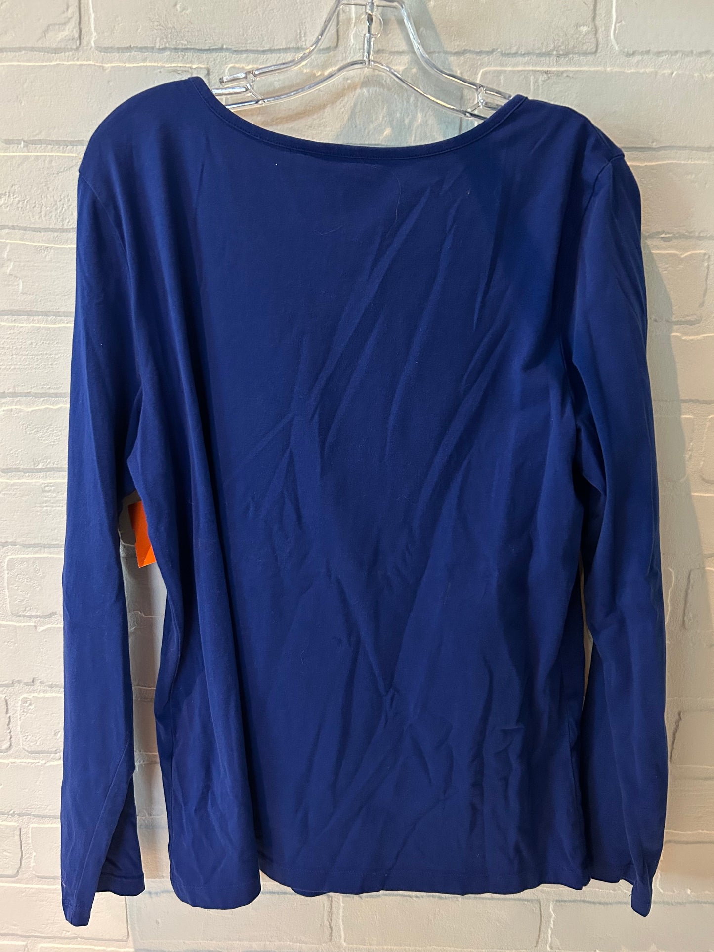 Blue Top Long Sleeve Christopher And Banks, Size L