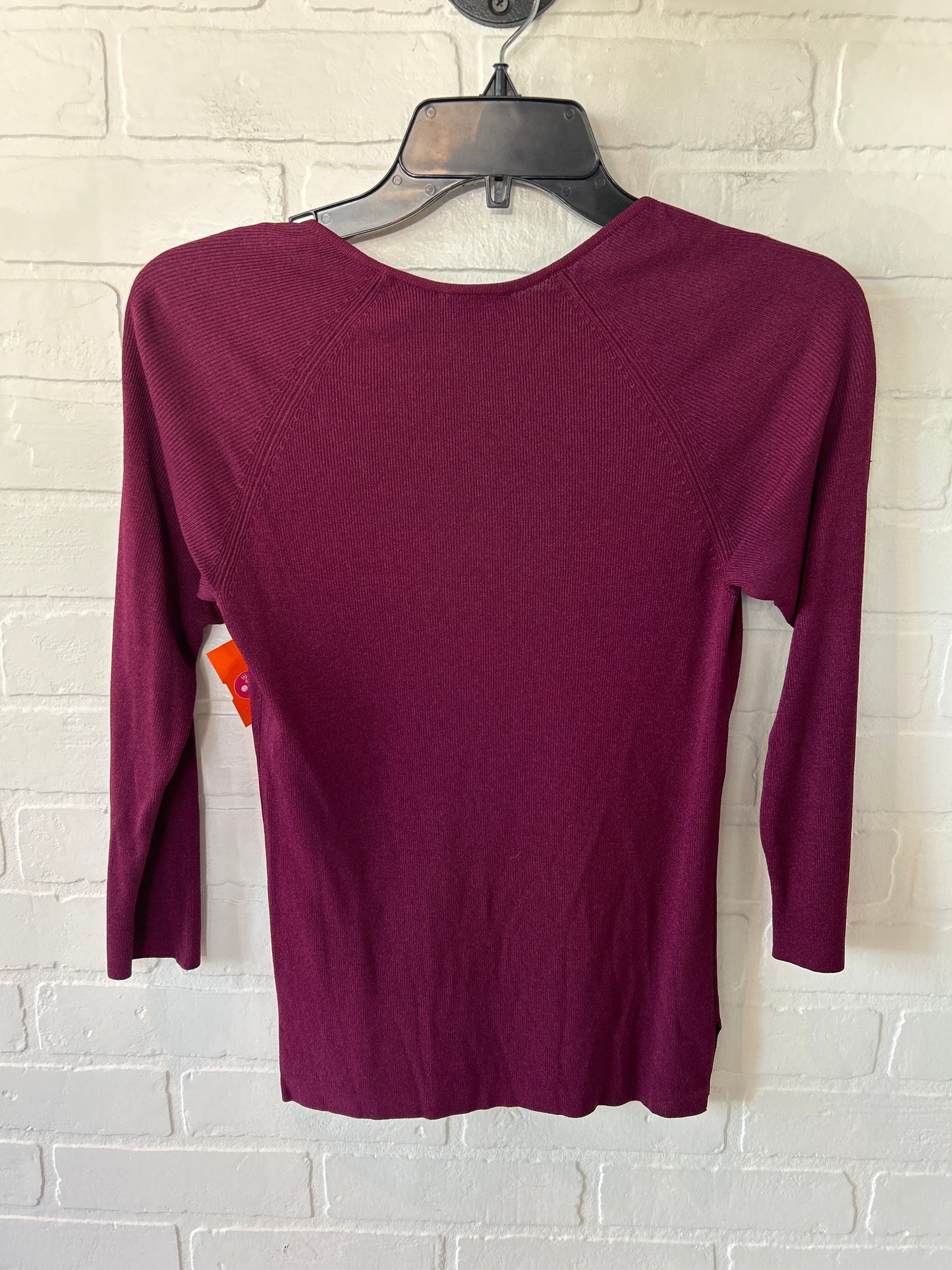 Top 3/4 Sleeve By Tailor By B Moss In Plum, Size: Xs