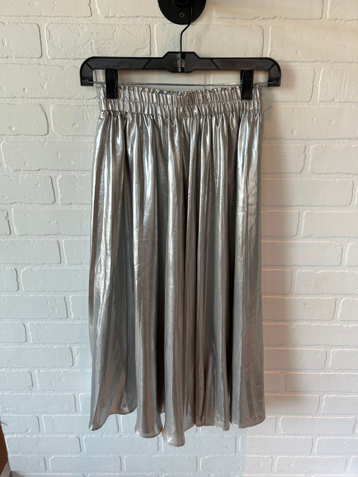 Skirt Maxi By H&m In Silver, Size: 4