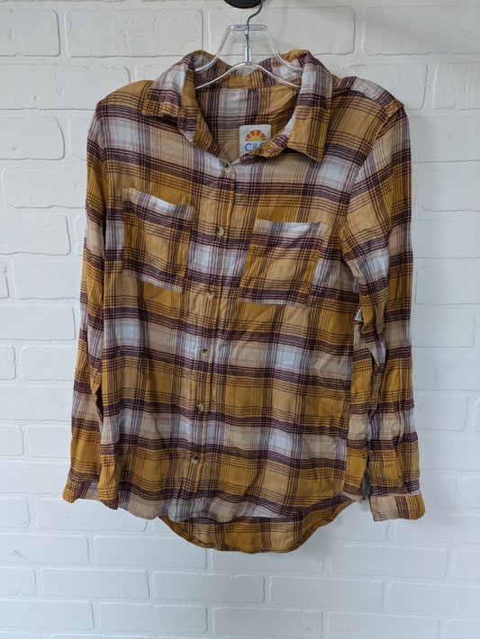 Mustard Top Long Sleeve C And C, Size M