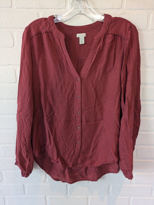 Red Top Long Sleeve Hinge, Size M