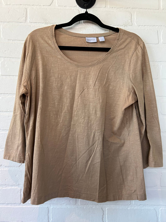 Gold Top 3/4 Sleeve Zenergy By Chicos, Size L