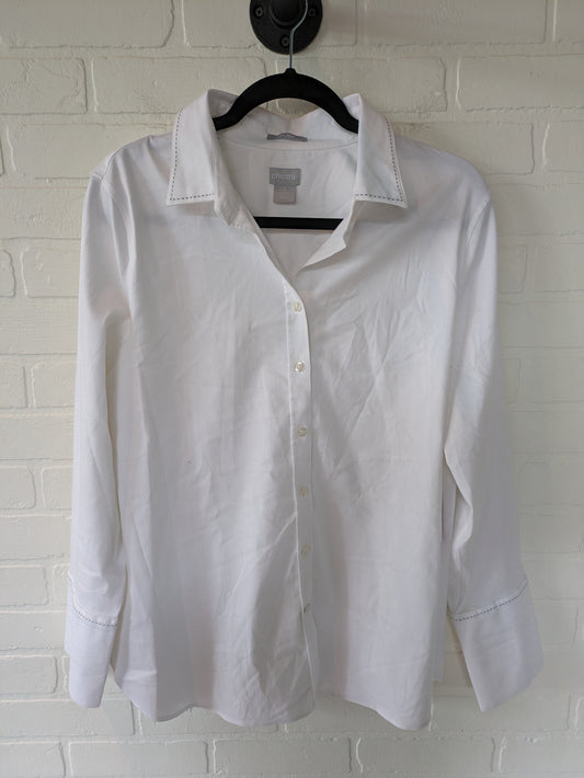 White Top Long Sleeve Chicos, Size 1x