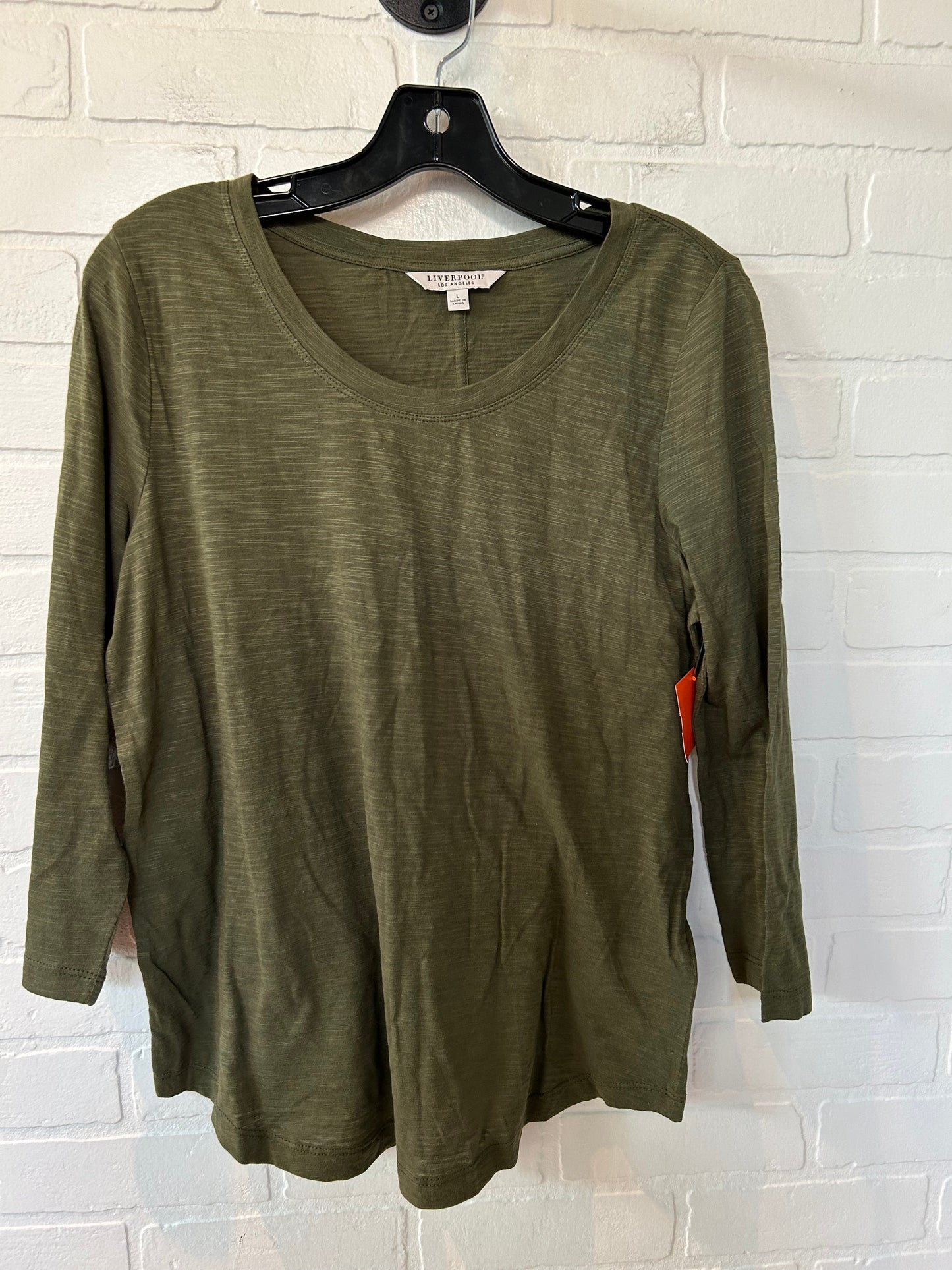Green Top 3/4 Sleeve Basic Liverpool, Size L