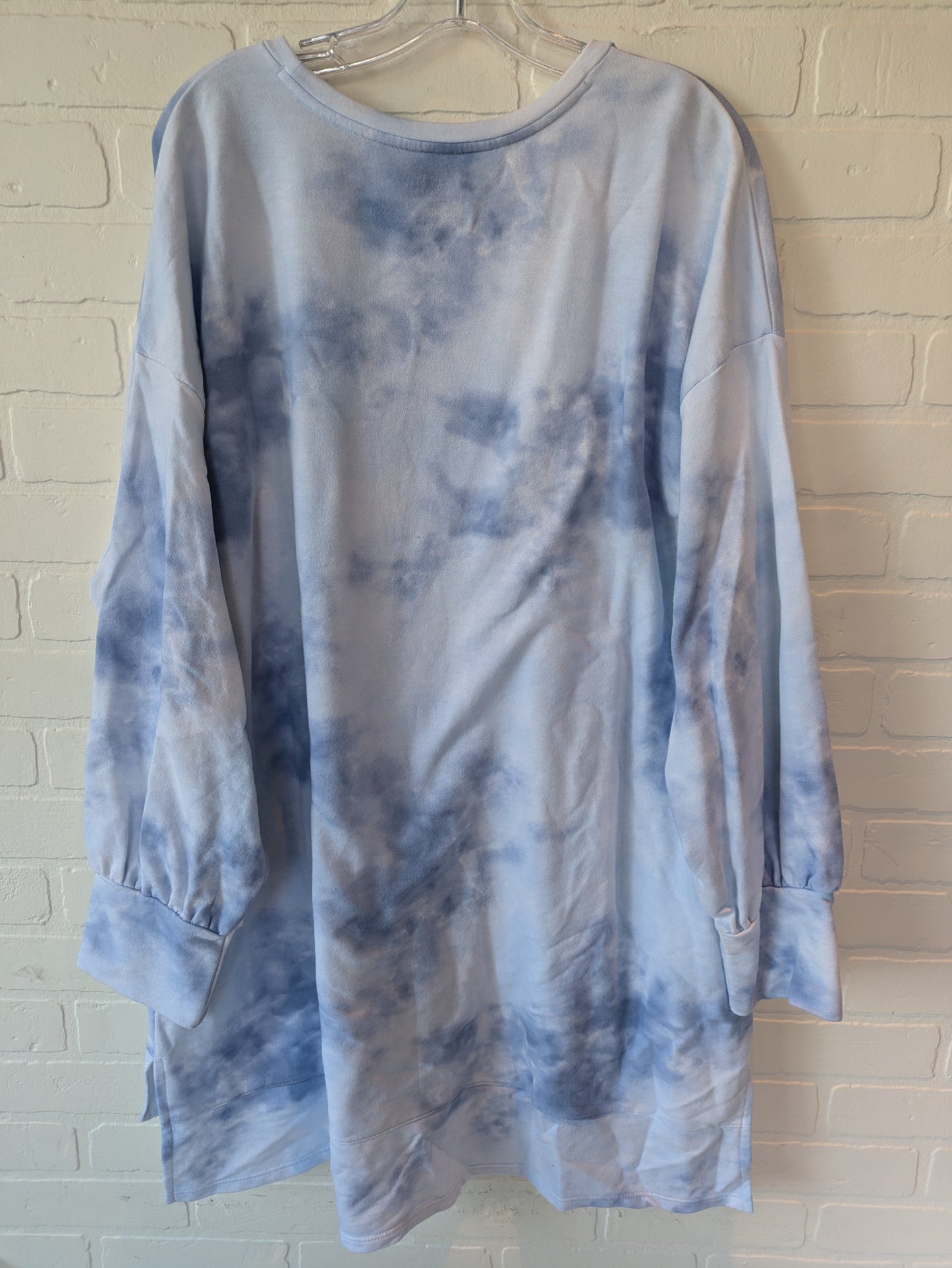 Blue White Sweatshirt Crewneck Evri, Size 3x