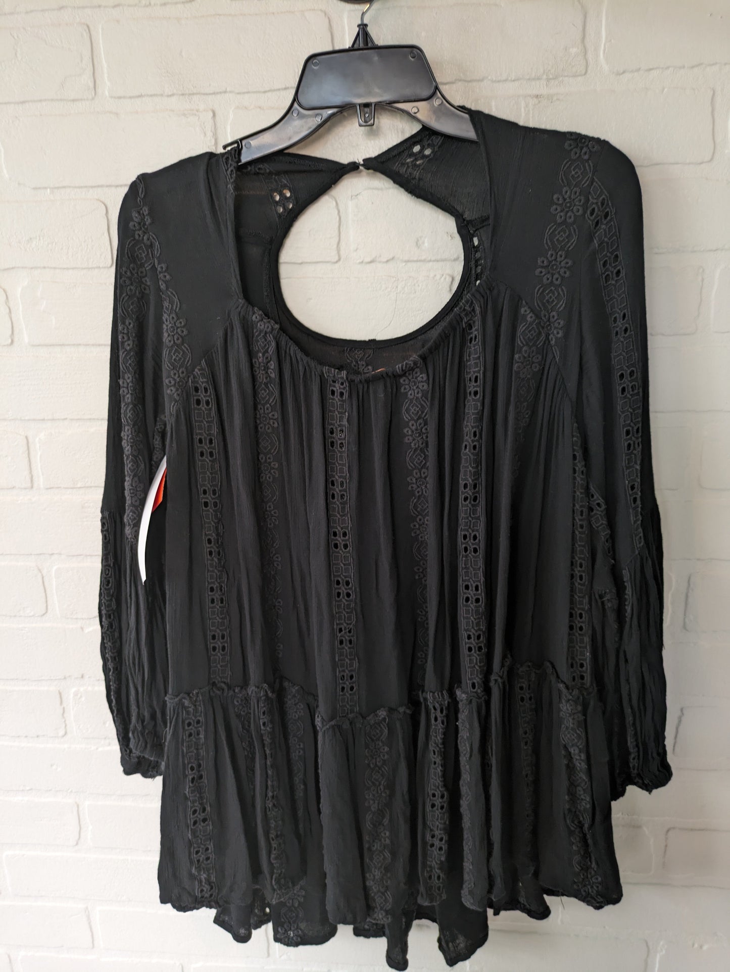 Black Top Long Sleeve Free People, Size Xs