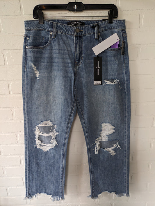 Blue Denim Jeans Boyfriend Liverpool, Size 8