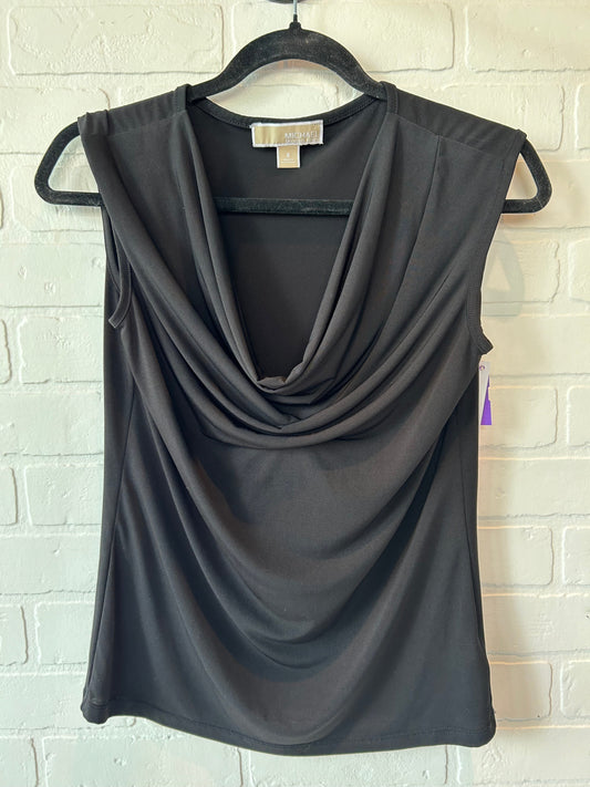 Black Top Sleeveless Designer Michael By Michael Kors, Size S