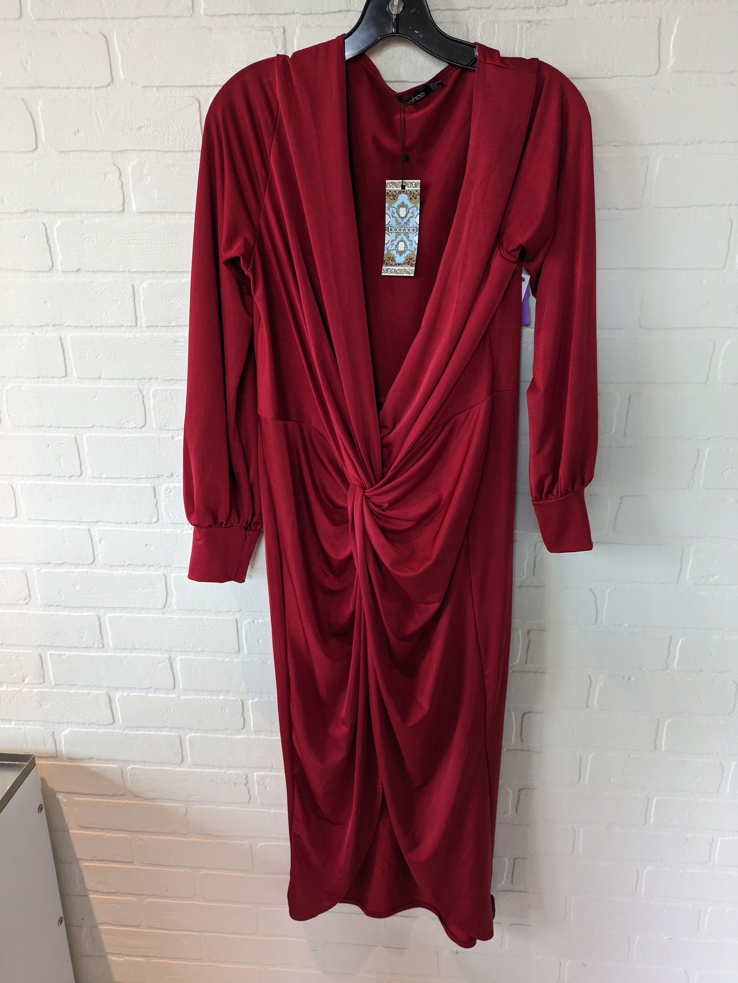 Red Dress Party Long Boohoo Boutique, Size L