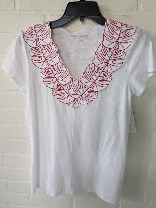 White Top Short Sleeve Soft Surroundings, Size Xs