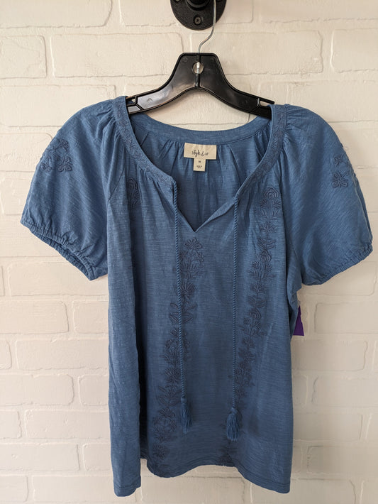 Blue Top Short Sleeve Style And Company, Size Xs