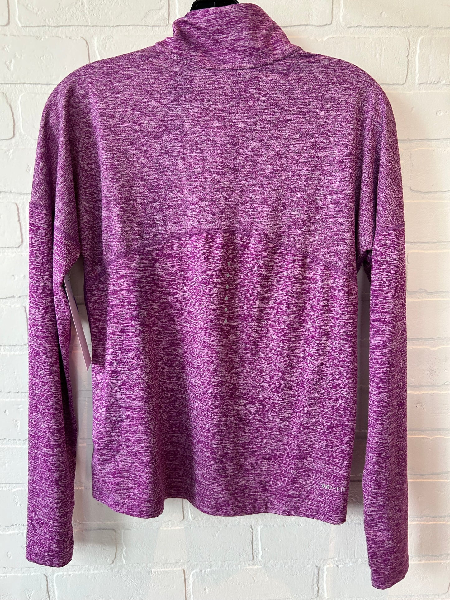 Purple Athletic Top Long Sleeve Collar Nike, Size Xs