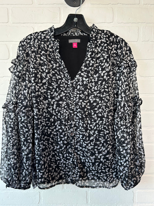 Black Top Long Sleeve Vince Camuto, Size Xs