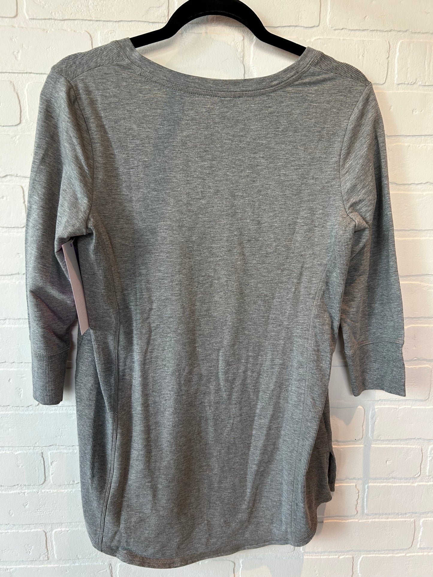 Grey Top 3/4 Sleeve Basic Chicos, Size S