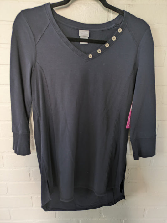 Blue Top 3/4 Sleeve Chicos, Size S