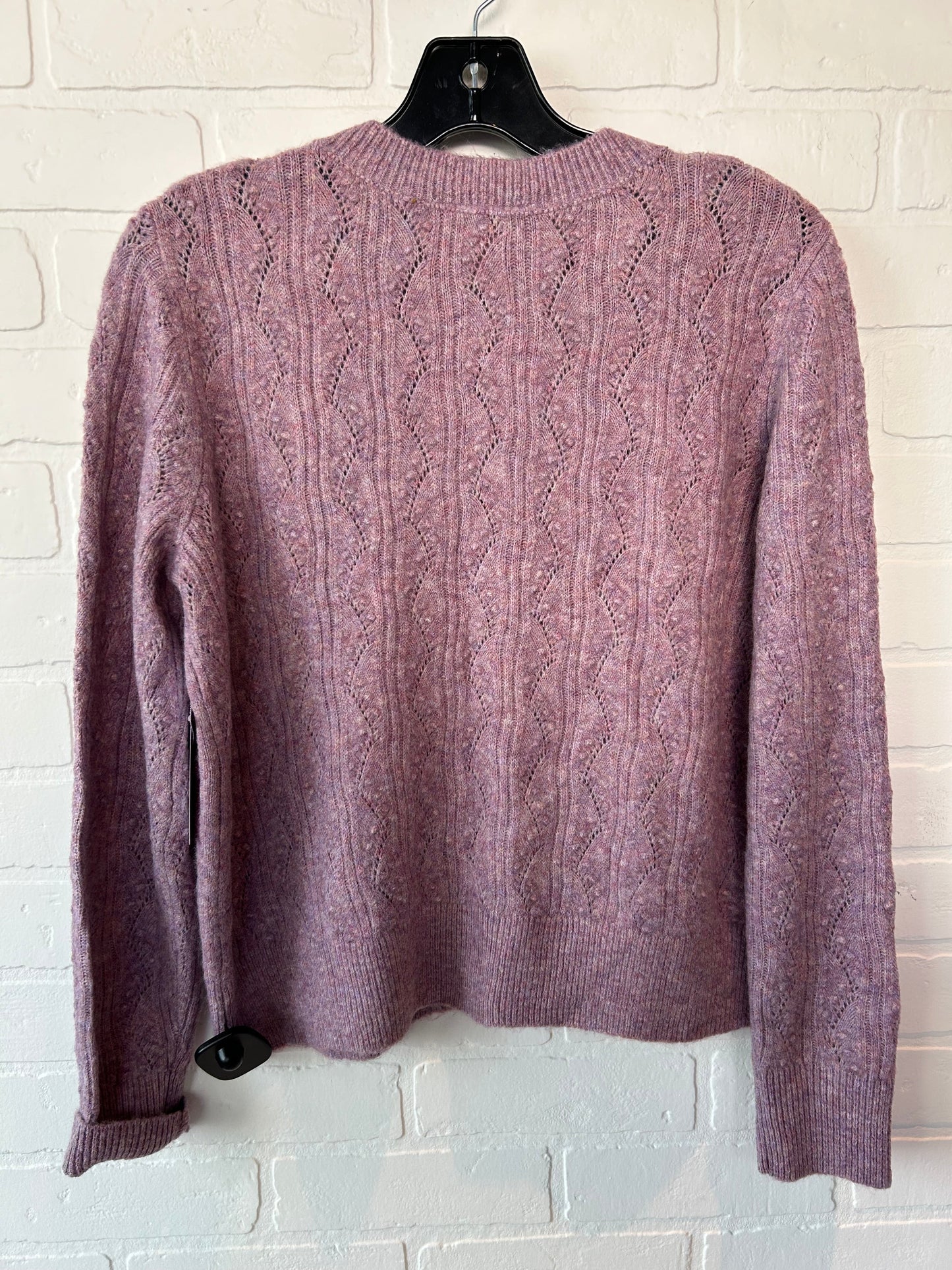 Purple Sweater Cardigan Loft, Size M