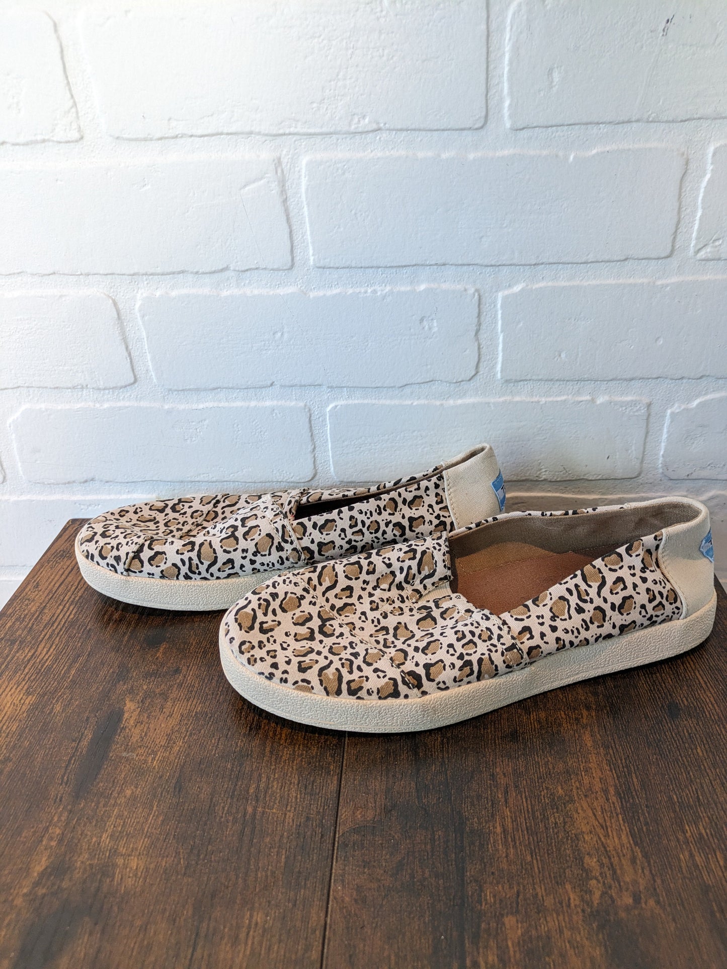 Animal Print Shoes Flats Toms, Size 6.5