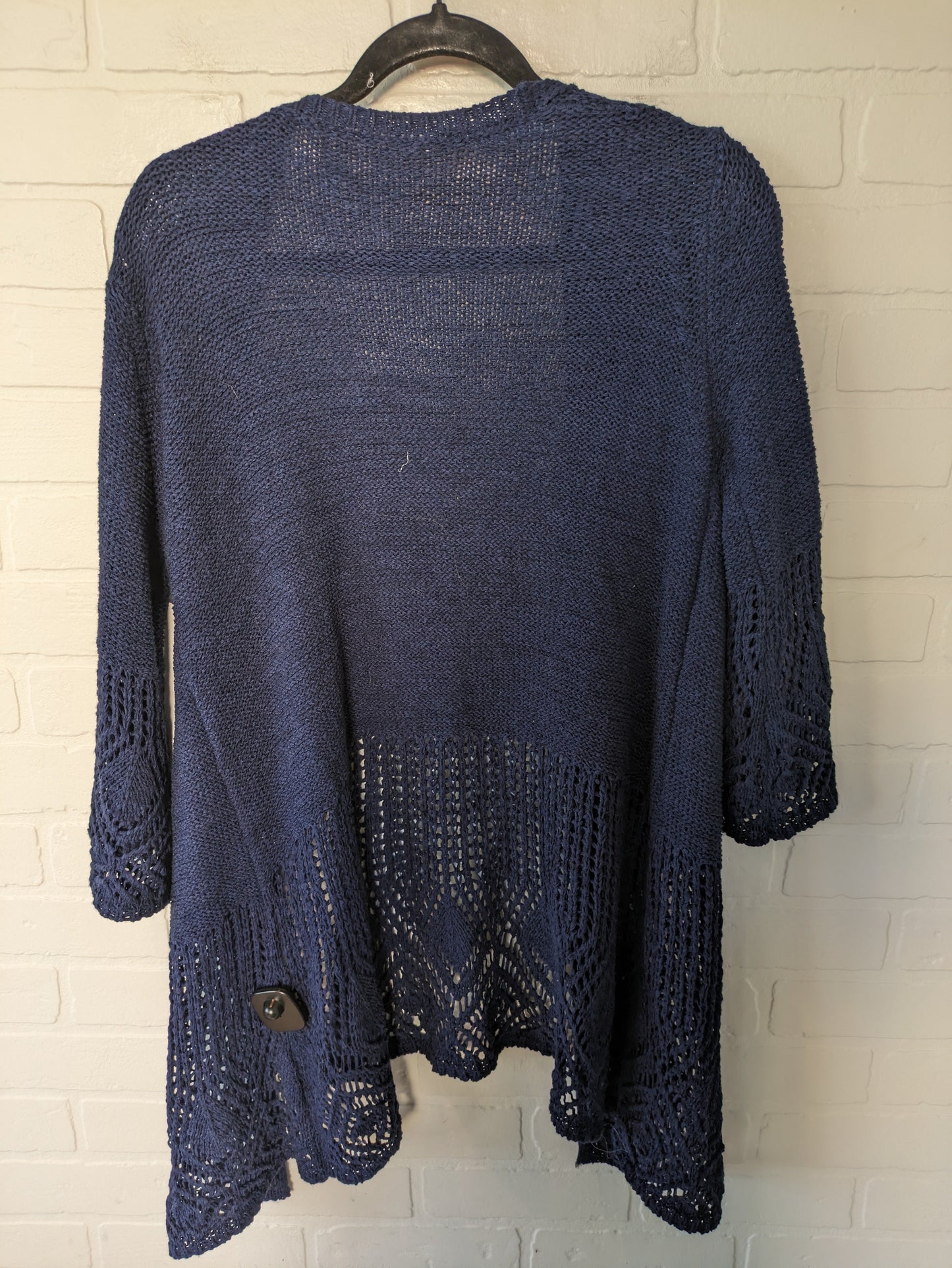 Blue Sweater Cardigan Soft Surroundings, Size M