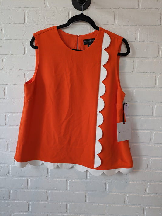 Orange & White Top Sleeveless Target-designer, Size Xl