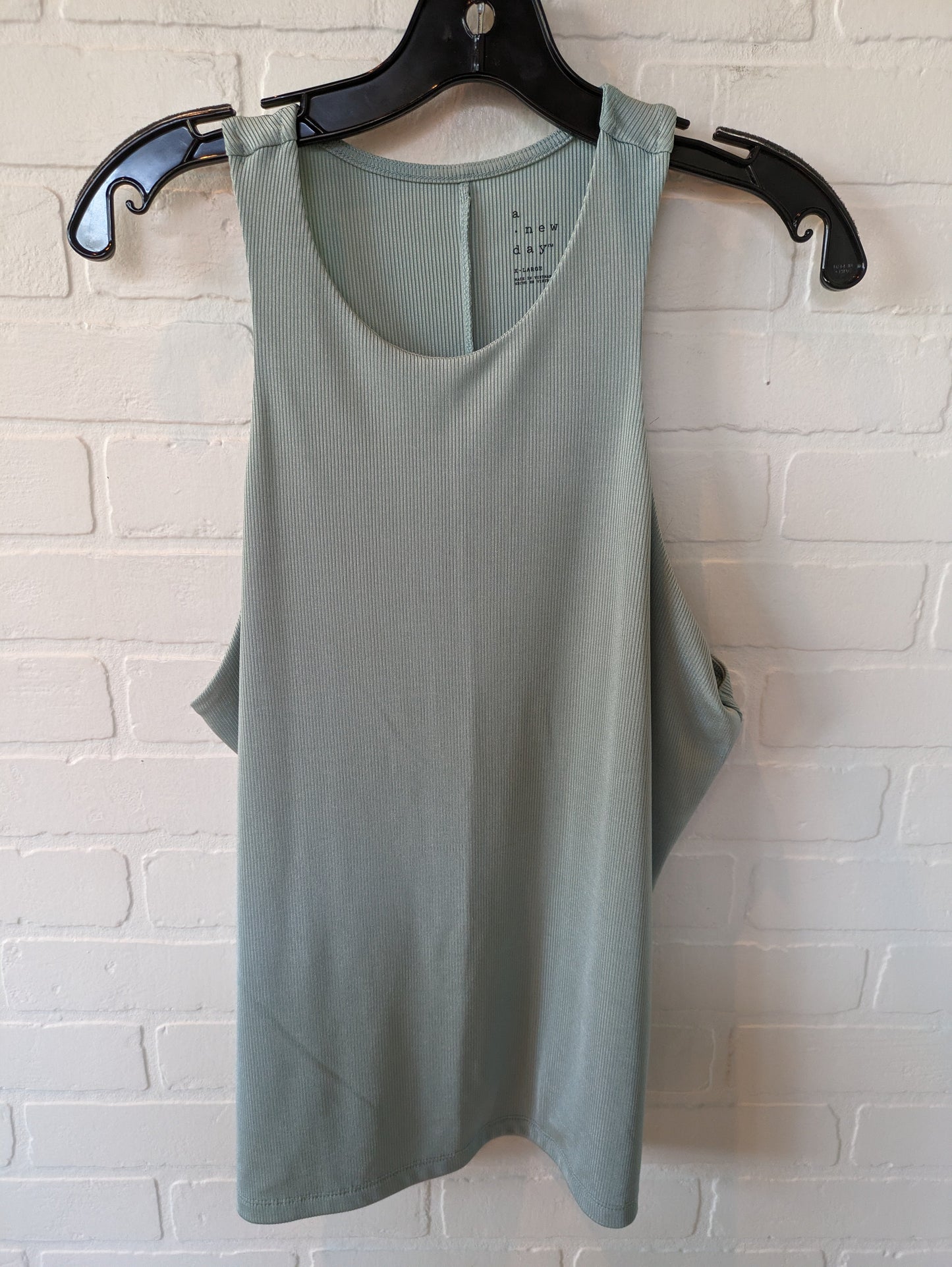 Green Top Sleeveless Basic A New Day, Size Xl