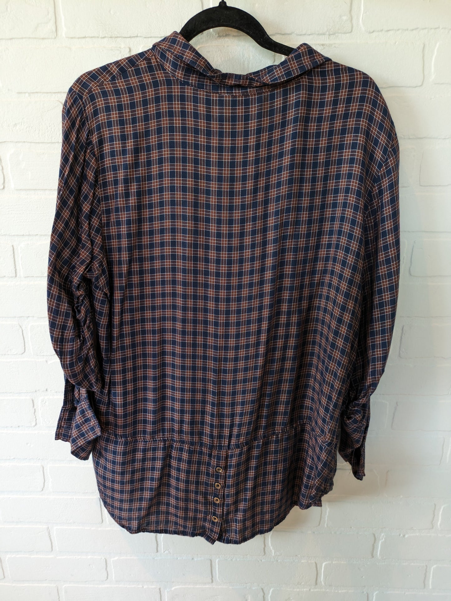 Blue & Brown Top Long Sleeve Liverpool, Size L