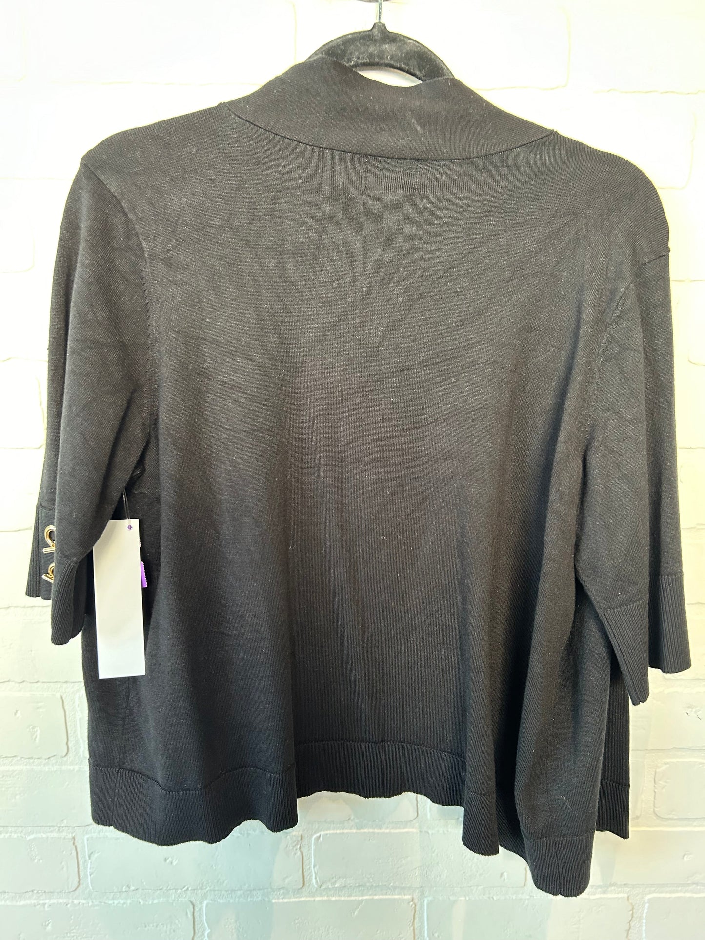 Black Sweater Cardigan Jm Collections, Size 1x