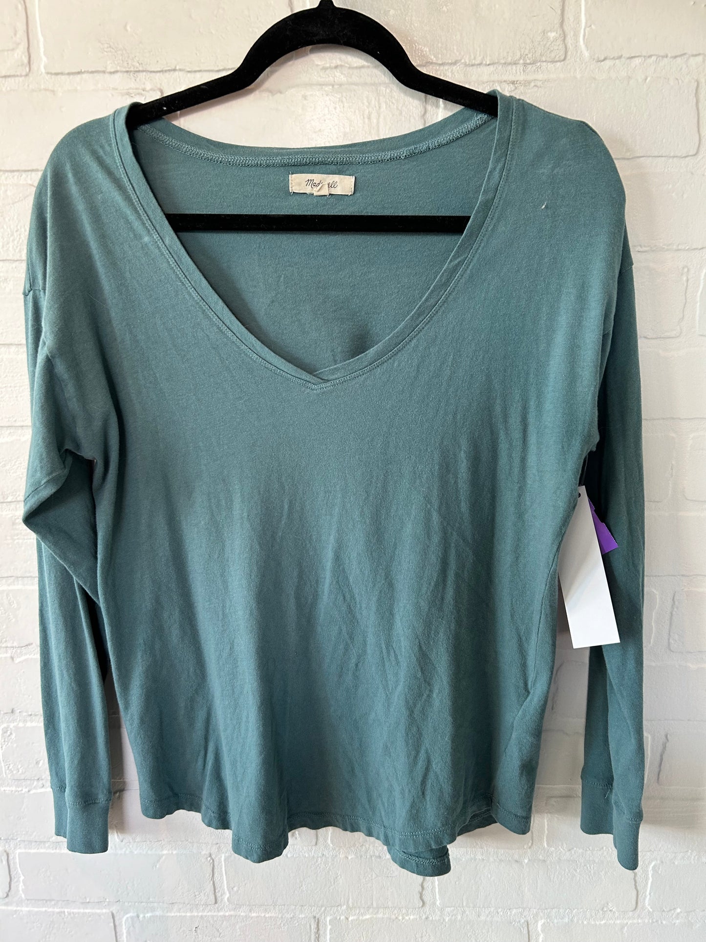 Blue Top Long Sleeve Madewell, Size Xxs