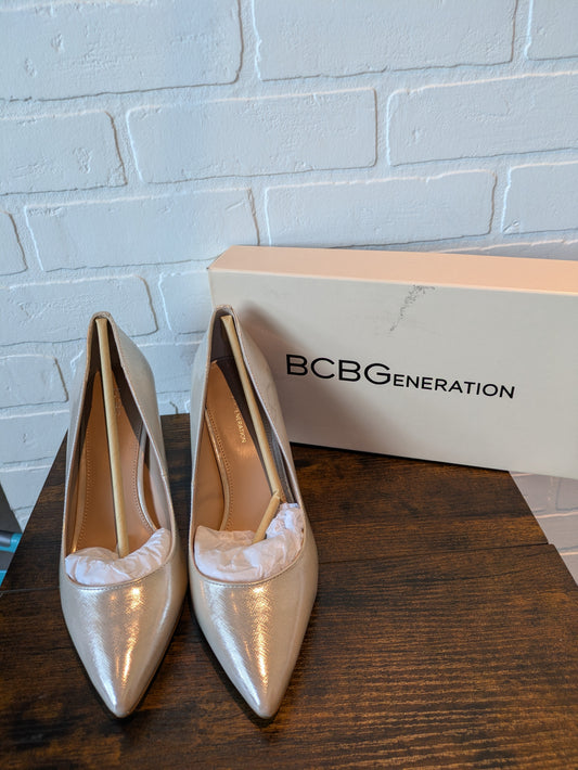 Gold Shoes Heels Stiletto Bcbgeneration, Size 10
