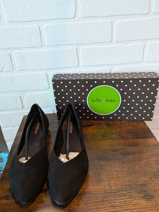 Black Shoes Flats Kelly And Katie, Size 9.5