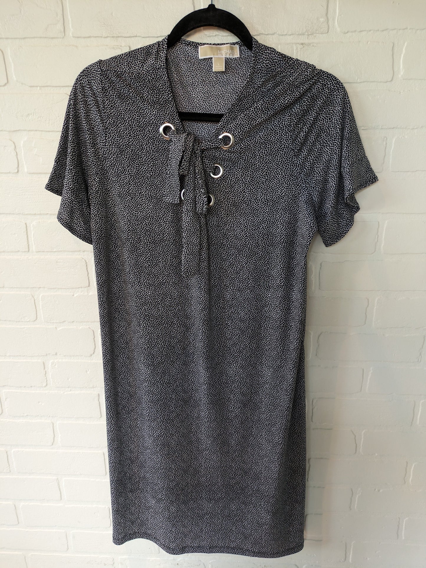 Black Dress Casual Short Michael By Michael Kors, Size L