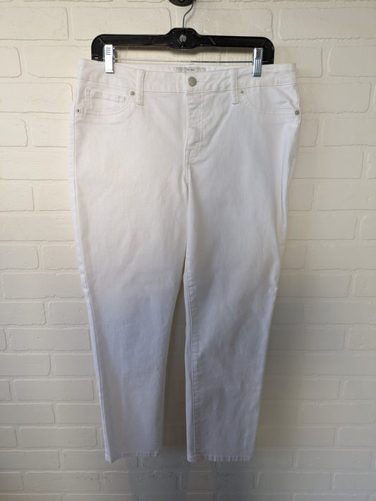 White Denim Jeans Cropped Lucky Brand, Size 12
