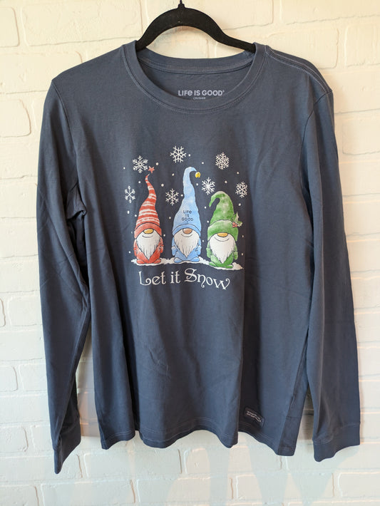 Blue Top Long Sleeve Life Is Good, Size L
