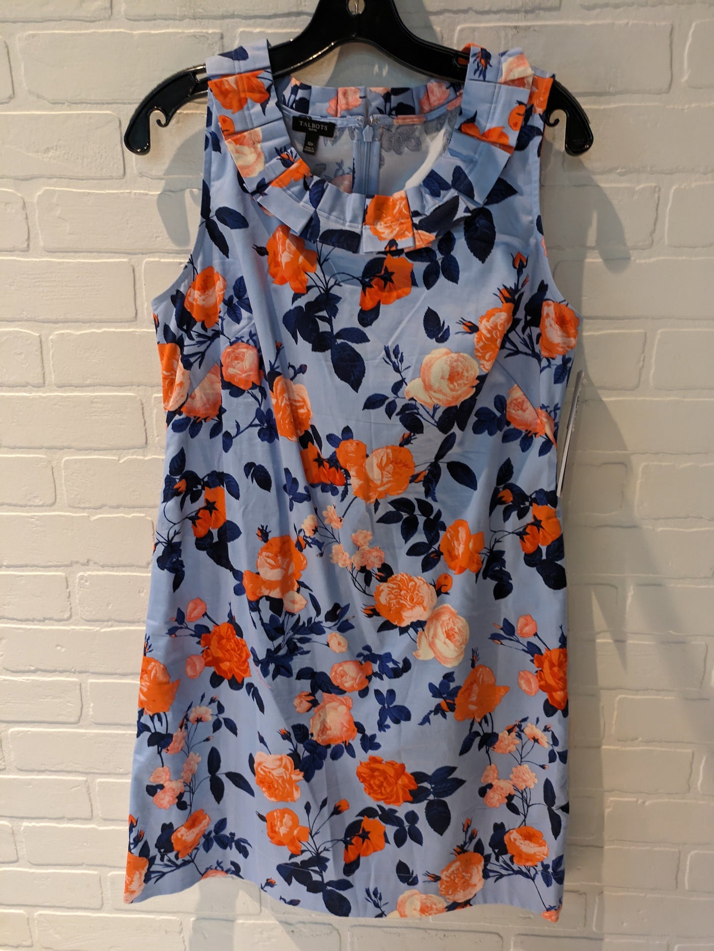 Blue & Orange Dress Casual Short Talbots, Size M