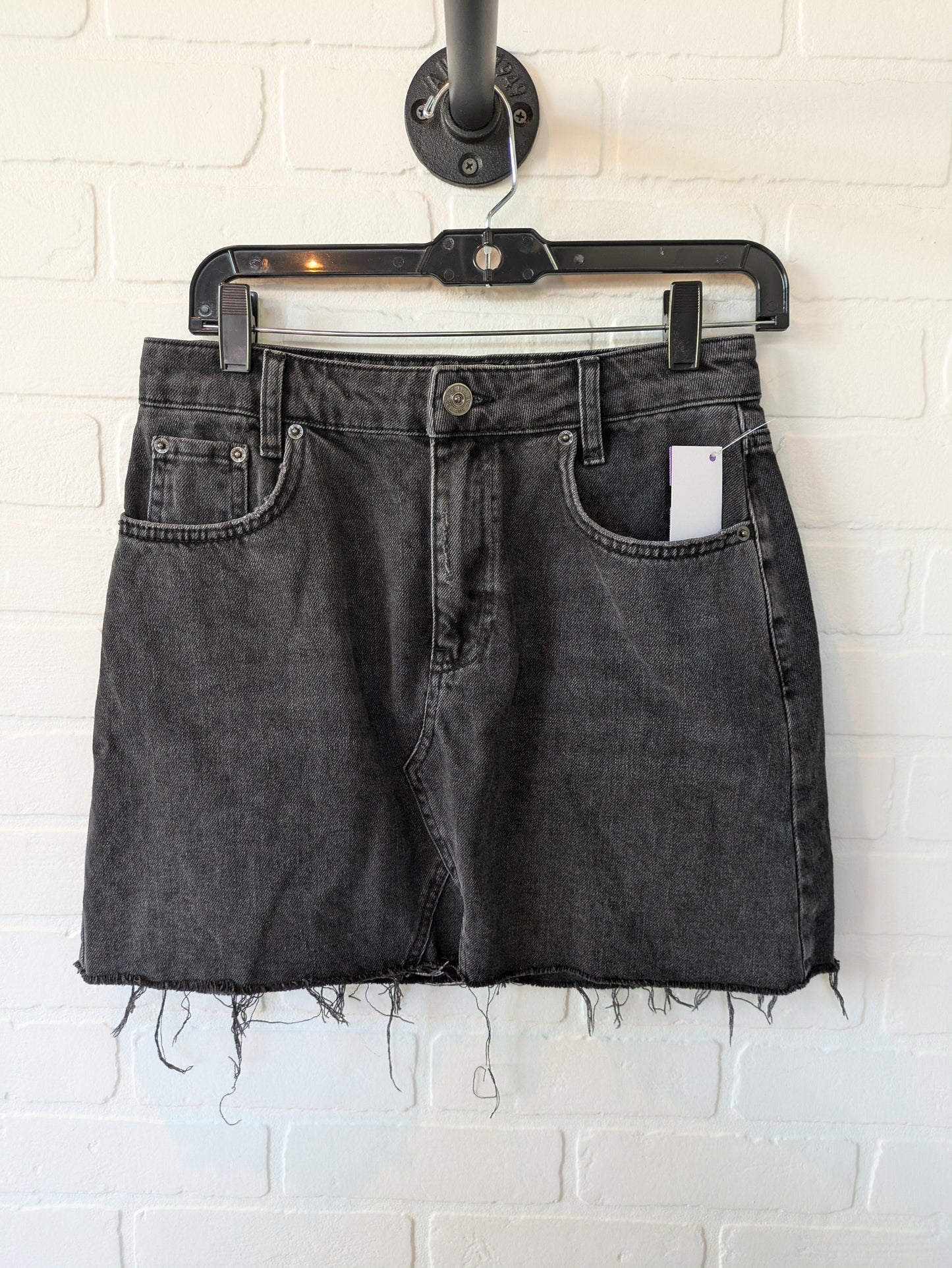 Black Denim Skirt Mini & Short Bdg, Size 8