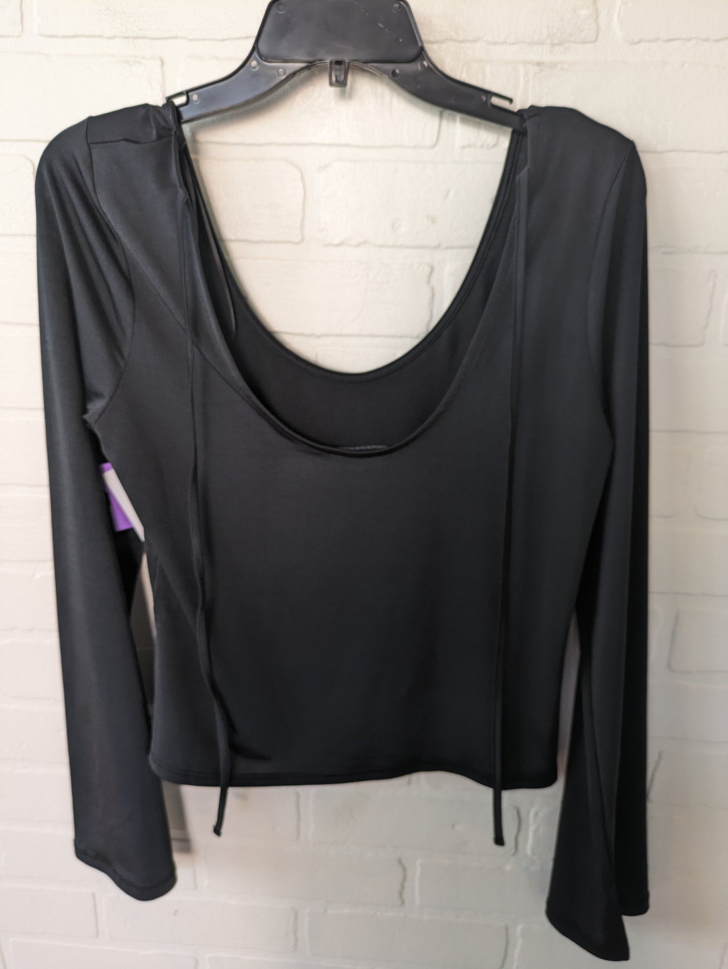 Black Top Long Sleeve Top Shop, Size M