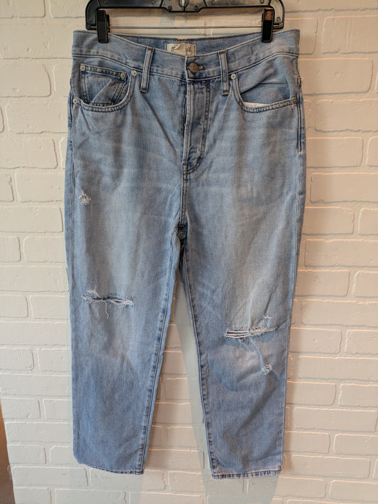 Blue Denim Jeans Cropped Madewell, Size 10
