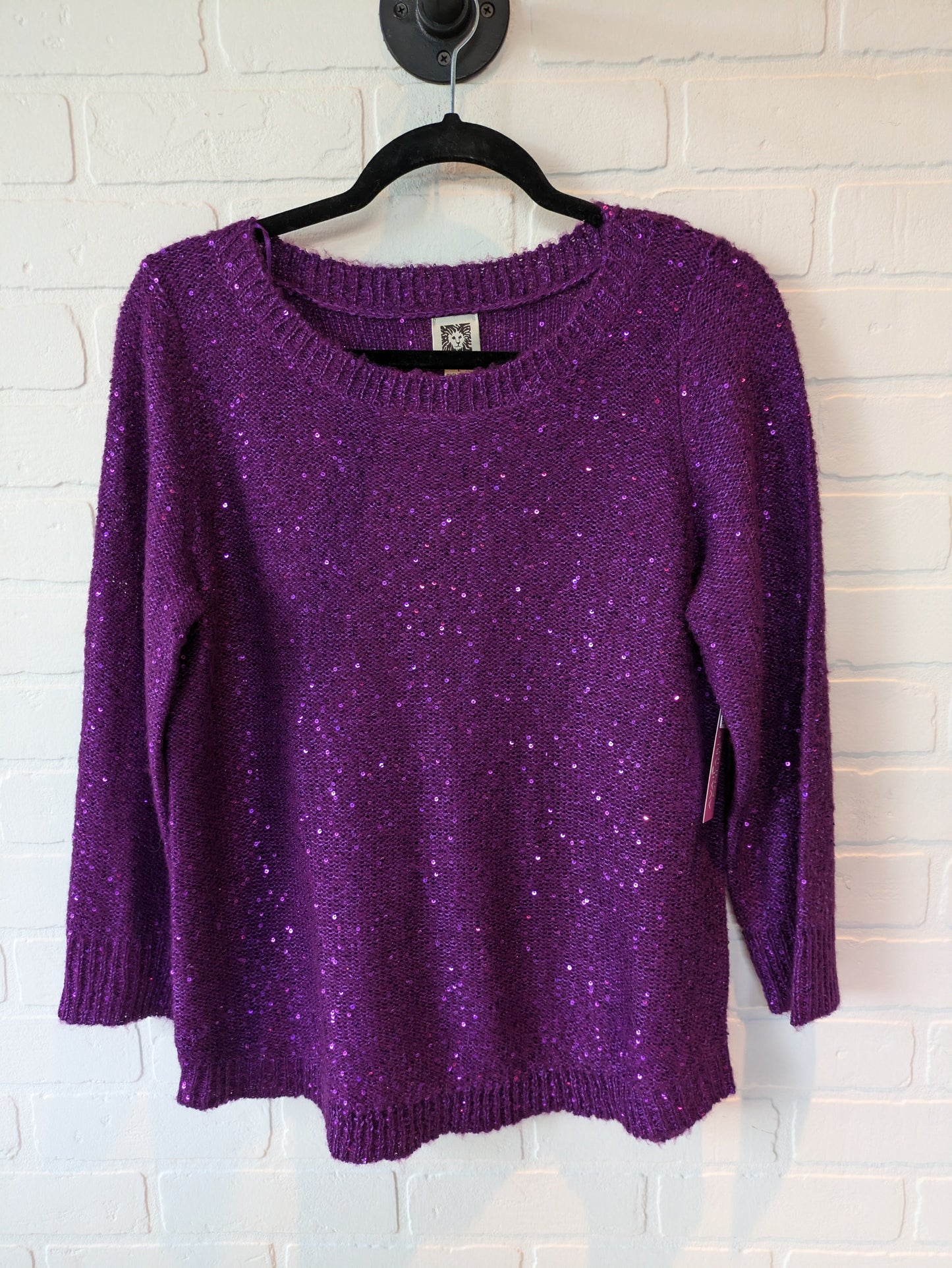 Purple Sweater Anne Klein, Size L